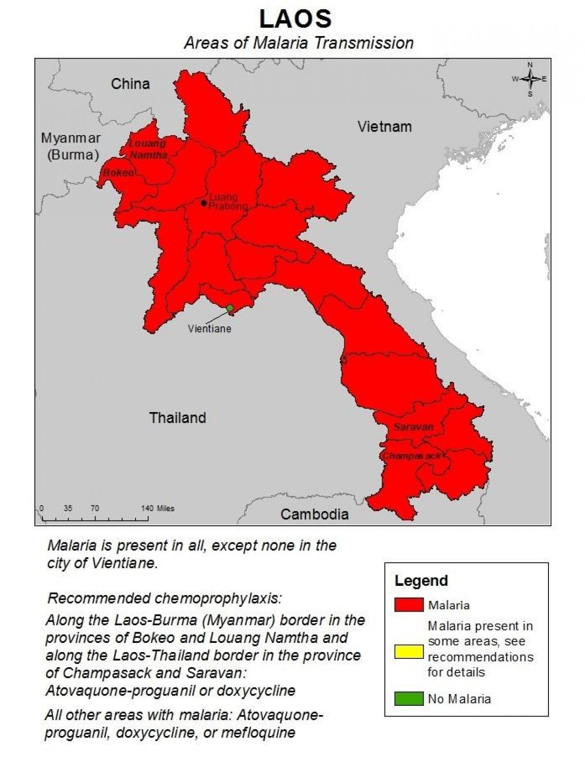 図ラオス国のマラリア 