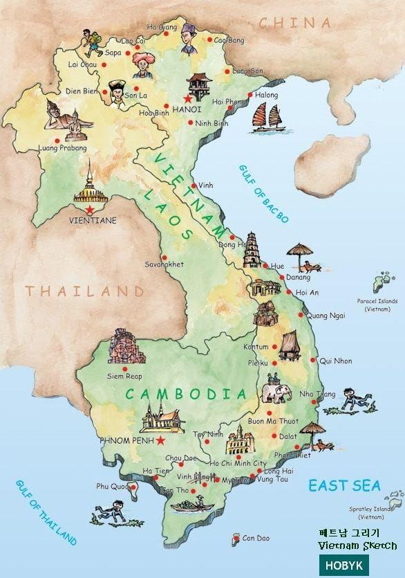 ラオスの所地図
