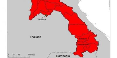 ラオス地図 地図ラオス 東南アジア アジア
