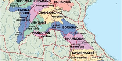 ラオスの政治地図