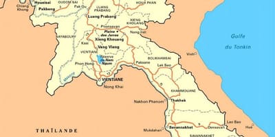 詳細なラオスの地図