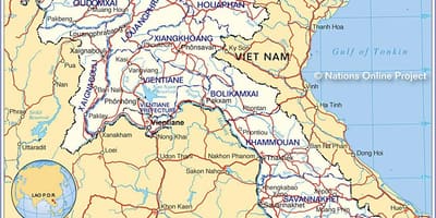図ラオス及び周辺国
